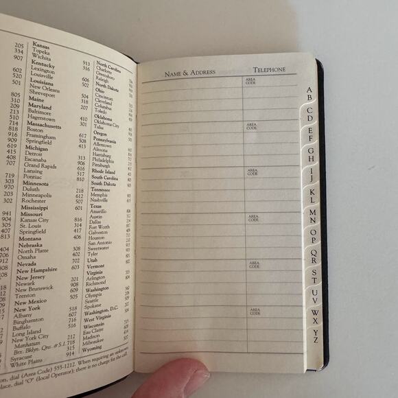 Vintage Tiffany & Co. Black Leather Address Book 5 1/4" by 3 1/4" New - Picture 2 of 6